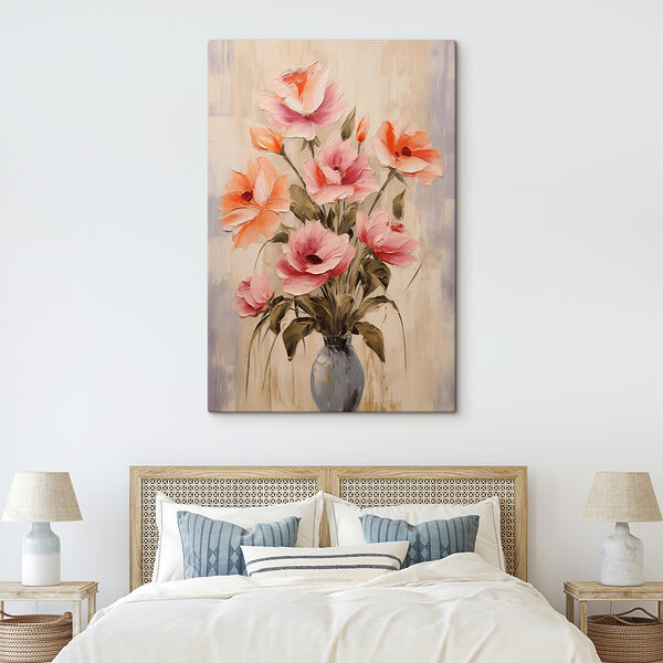 Painting of flowers in a vase