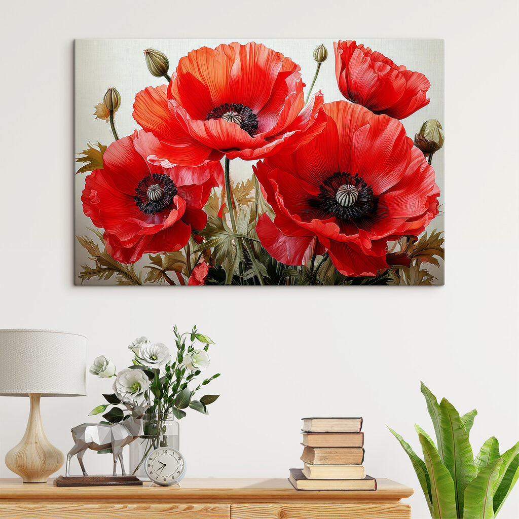 Group of red flowers
