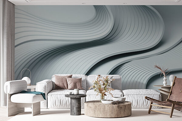 White and grey wavy lines