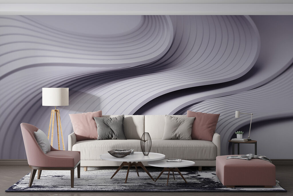 White and grey wavy lines