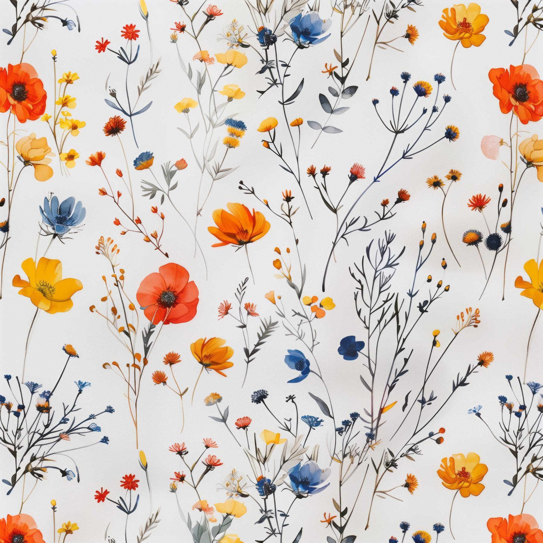 Pattern of flowers on a white surface Pattern of flowers on a white surface