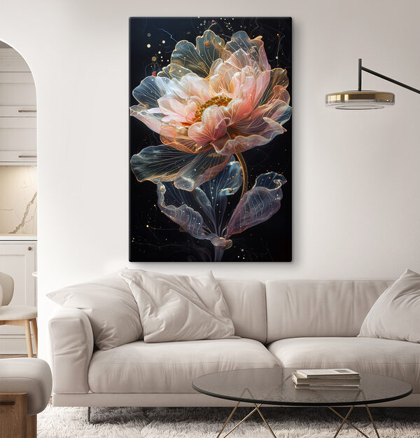 Cuadros Flor etérea bajo la luz celestial