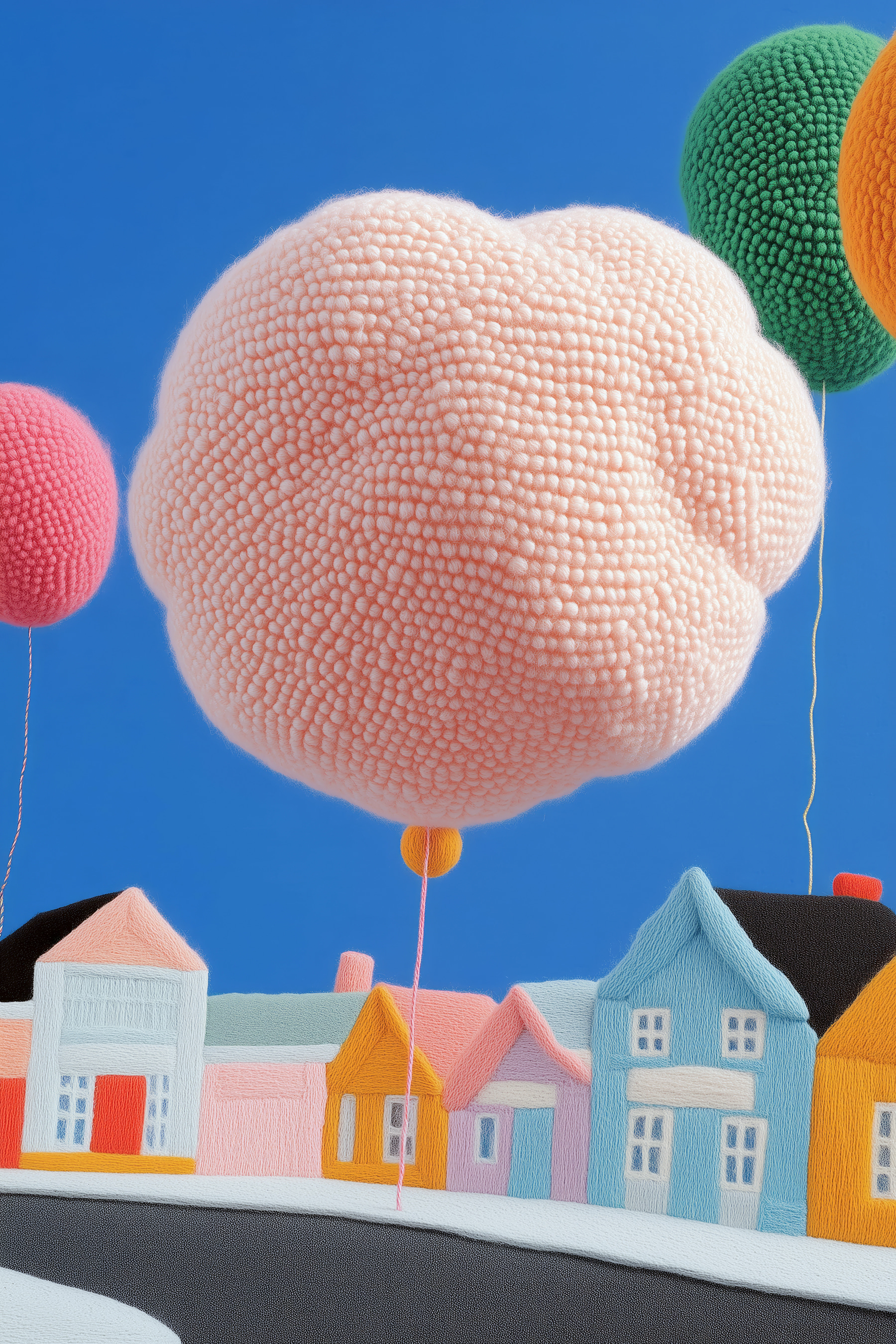 Group of balloons in the air