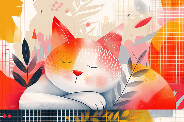 Cat sleeping with its eyes closed Cat sleeping with its eyes closed