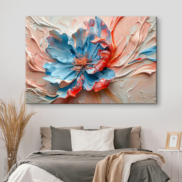Blue and pink flower Blue and pink flower
