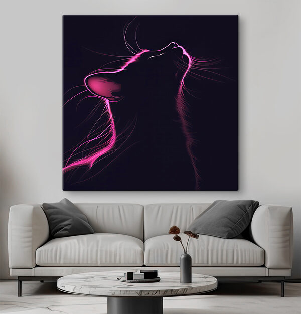 Cuadros Gato con luces rosas (SKU: s40994) Cuadros Cuadros Gato con luces rosas (SKU: s40994)