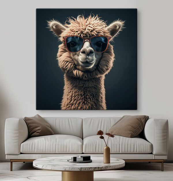 Cuadros Cuadros Una llama con gafas de sol (SKU: s40995)
