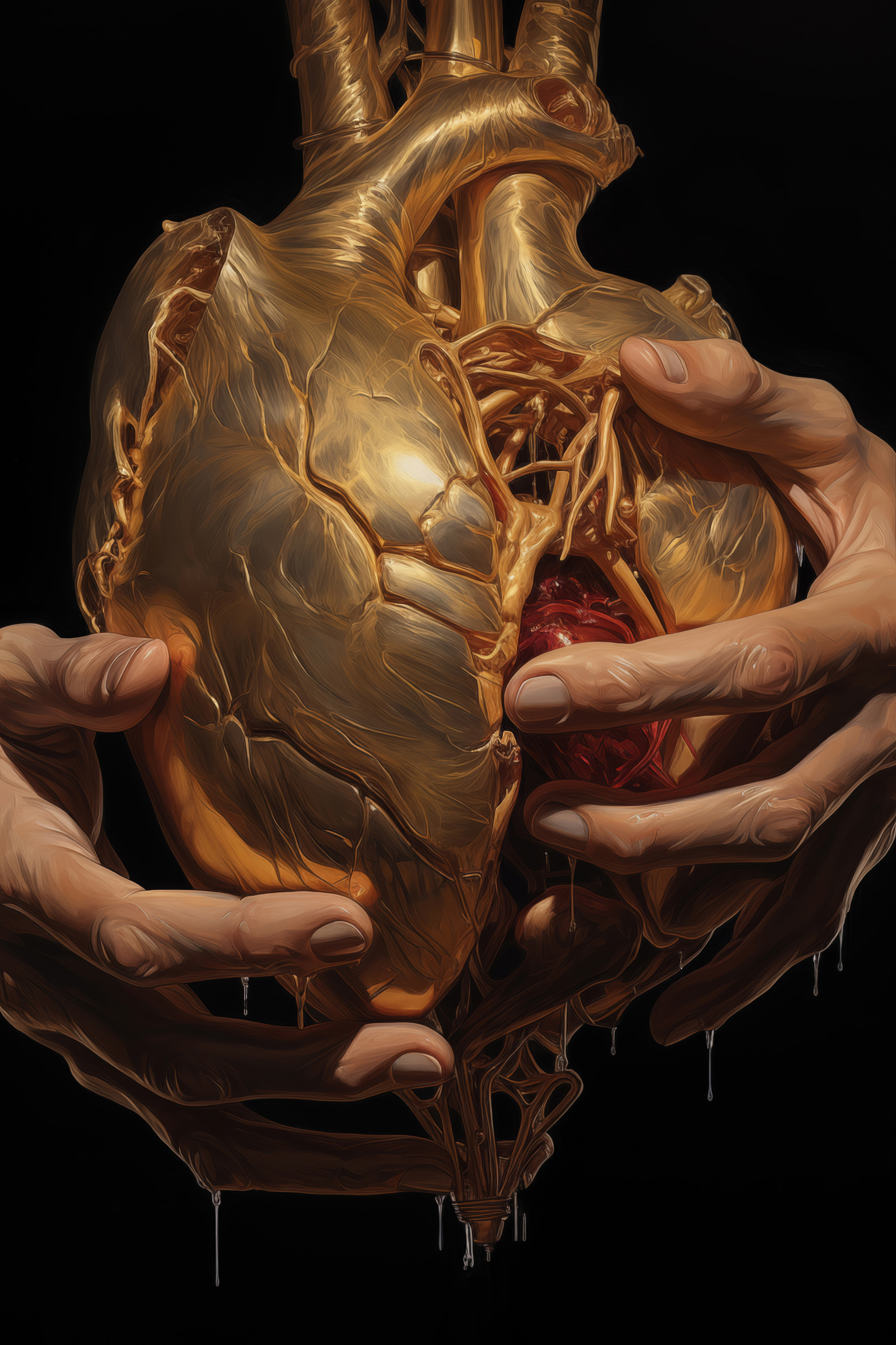 Human heart with a red heart inside Human heart with a red heart inside