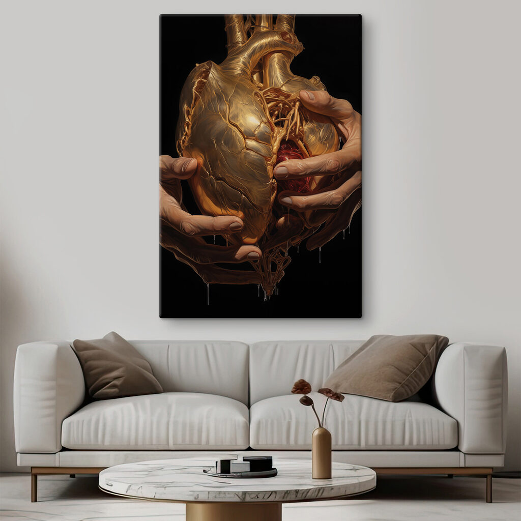 Human heart with a red heart inside Human heart with a red heart inside