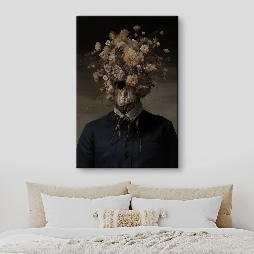 Person with flowers on their head