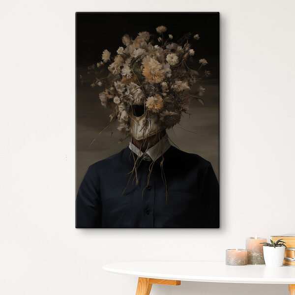 Person with flowers on their head