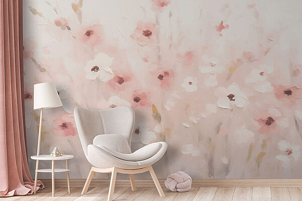 Pintura de flores sobre fondo blanco Pintura de flores sobre fondo blanco