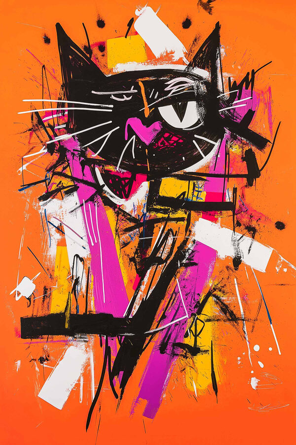 Painting of a cat Painting of a cat