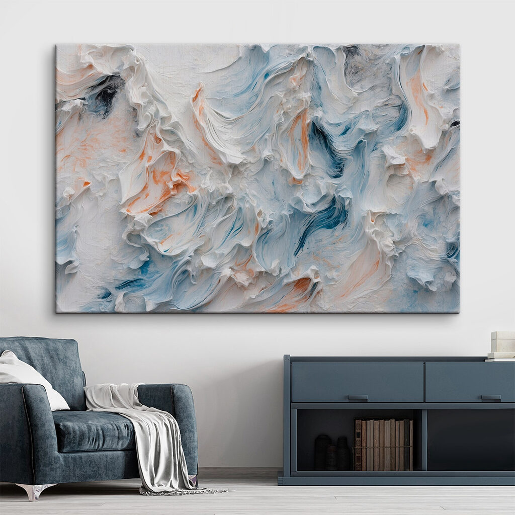White and blue textured surface White and blue textured surface