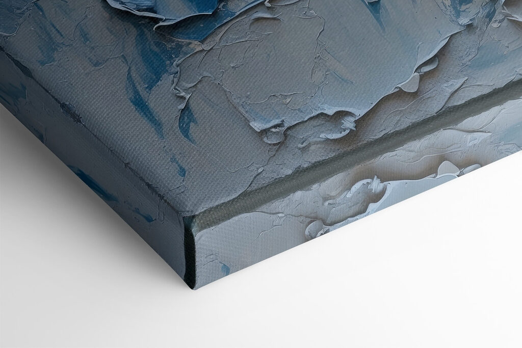 White and blue paint on a wall White and blue paint on a wall