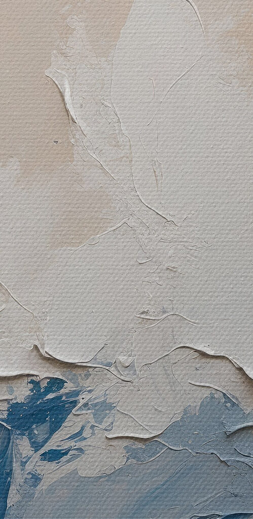 White and blue paint on a wall White and blue paint on a wall
