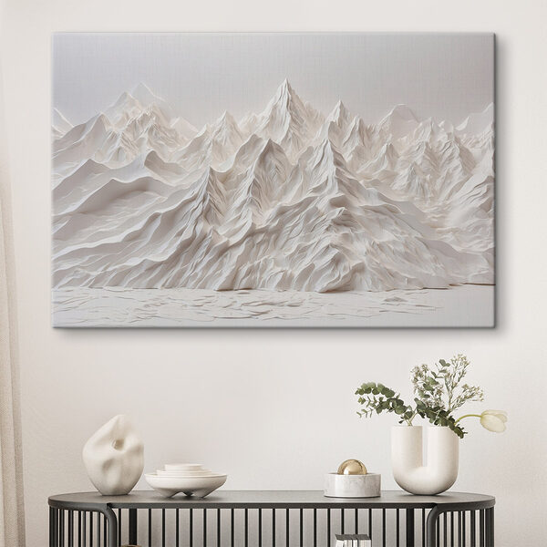 White mountain range with snow White mountain range with snow