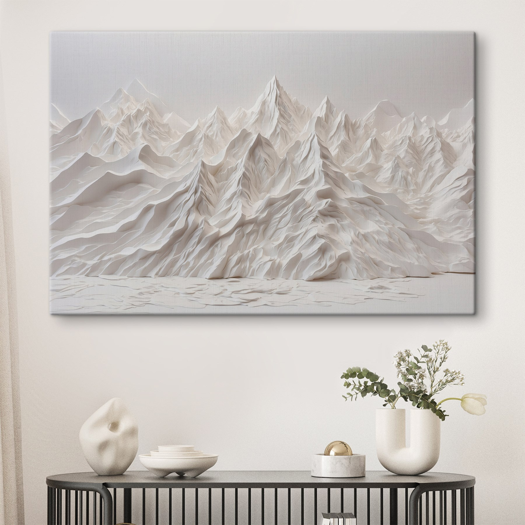 White mountain range with snow White mountain range with snow