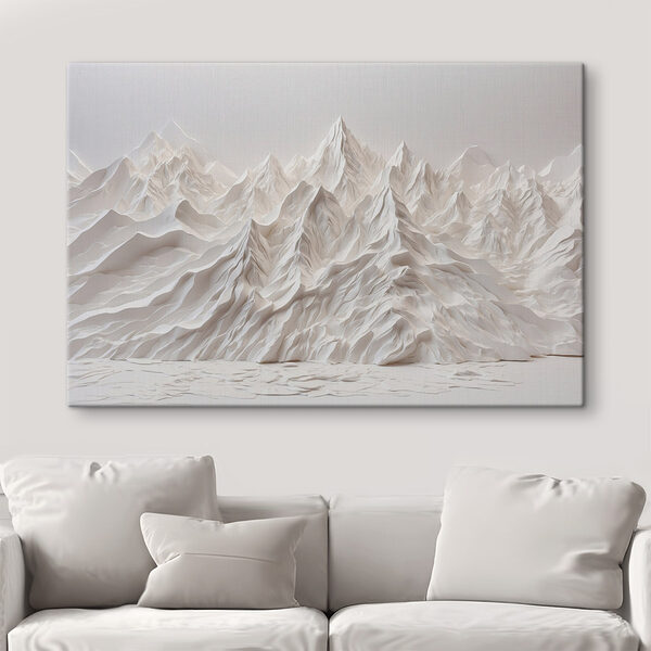 White mountain range with snow White mountain range with snow