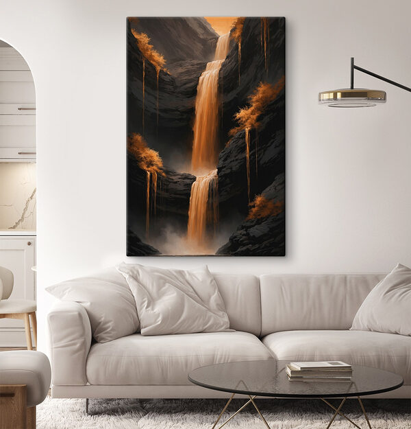 Cuadros Cuadros Cascada en una zona rocosa (SKU: s41044)