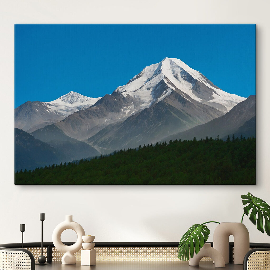 Mountain with snow on top Mountain with snow on top