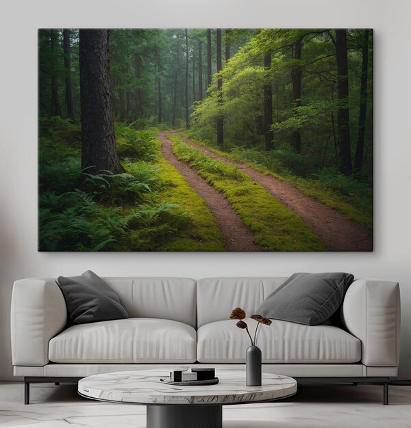 Cuadros Cuadros Camino de tierra que atraviesa un bosque (SKU: s41052)