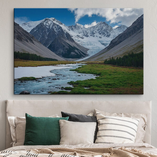 Cuadros Un río que discurre por un valle rodeado de montañas nevadas (SKU: s41056) Cuadros Cuadros Un río que discurre por un valle rodeado de montañas nevadas (SKU: s41056)