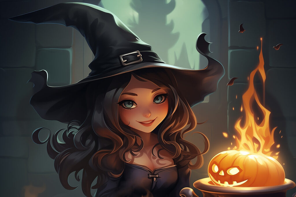 Cartoon of a person with a pumpkin Cartoon of a person with a pumpkin