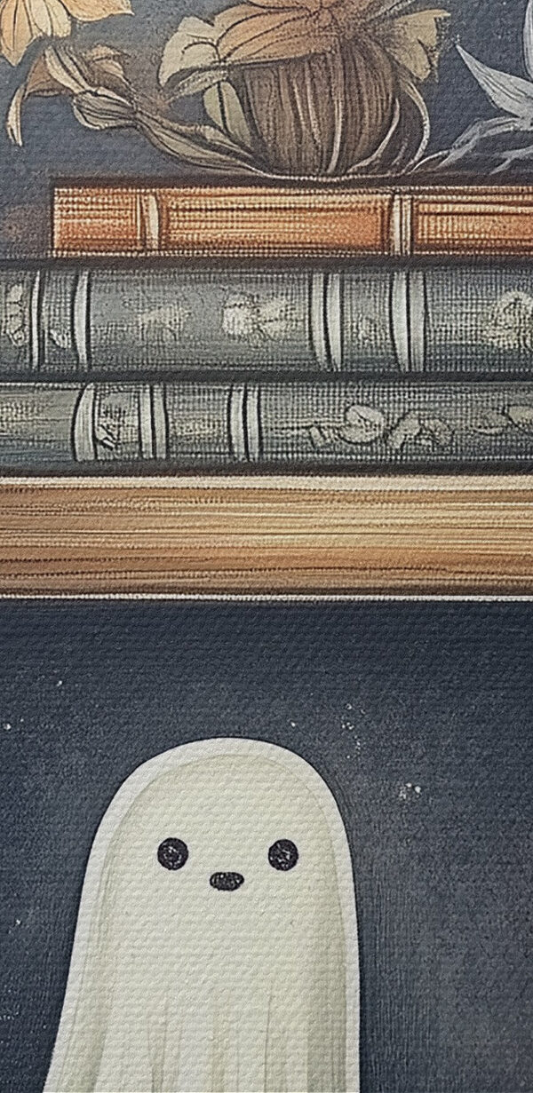 Bookcase with ghosts and books Bookcase with ghosts and books
