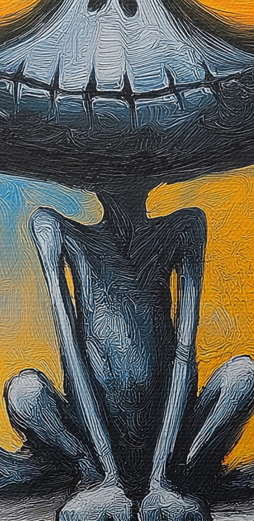 Cartoon character sitting on a ledge Cartoon character sitting on a ledge