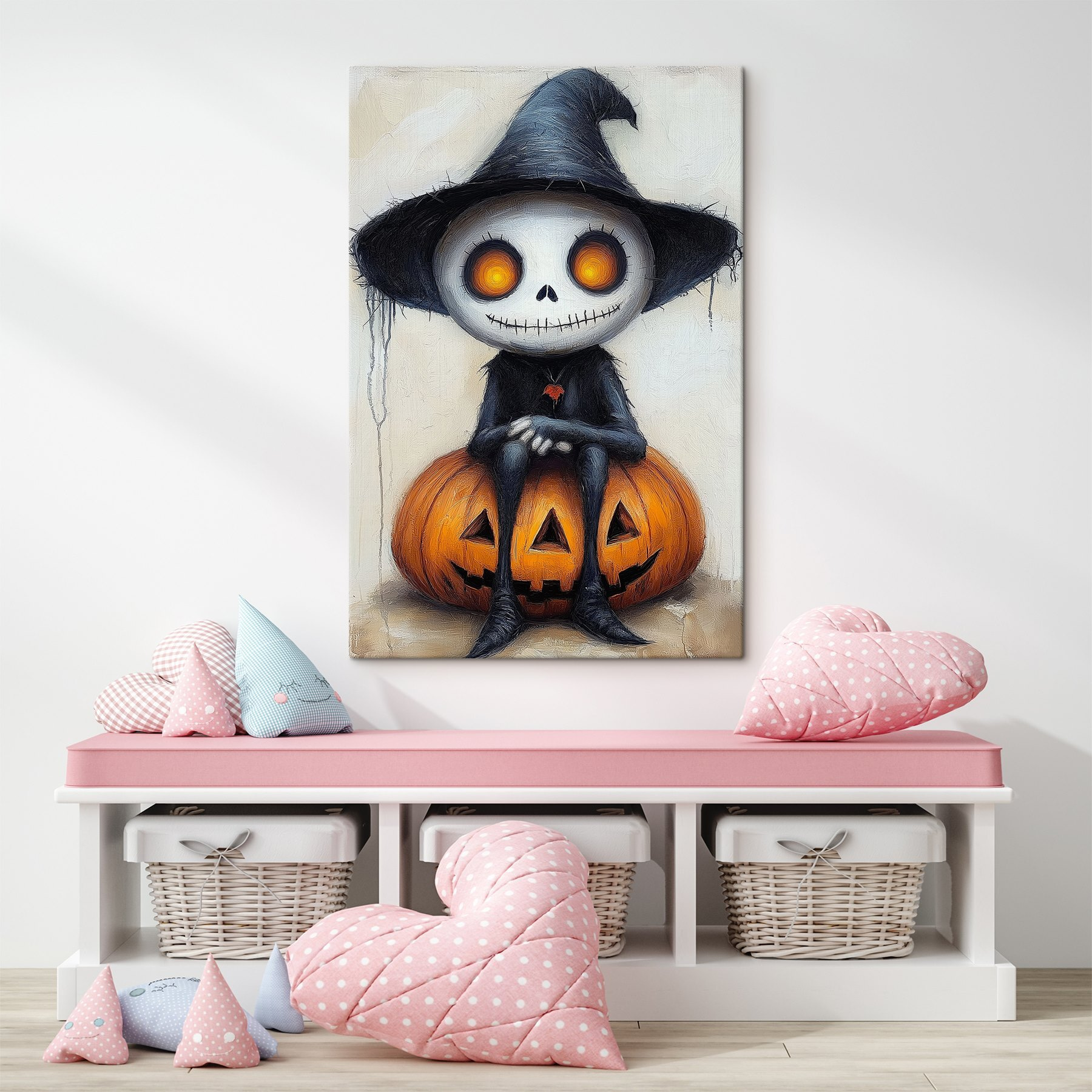 Cartoon character sitting on a pumpkin Cartoon character sitting on a pumpkin