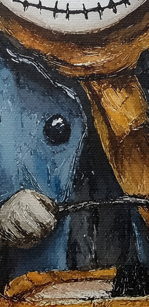 Painting of a person wearing a garment Painting of a person wearing a garment