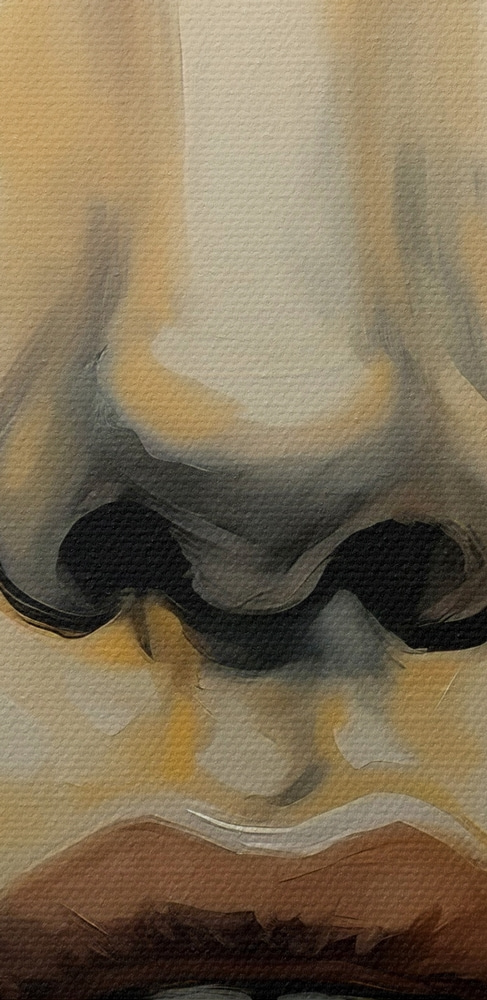Painting of a woman's face Painting of a woman's face
