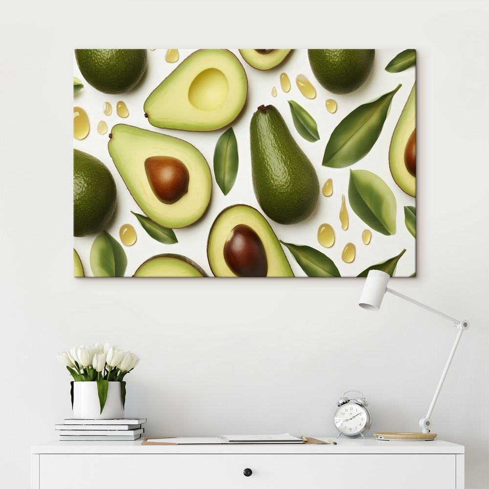Avocados and avocados with leaves and water drops Avocados and avocados with leaves and water drops