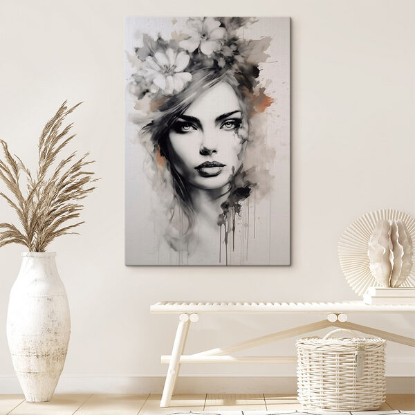 Cuadros Cuadro de una mujer con flores en el pelo (SKU: s41077) Cuadros Cuadros Cuadro de una mujer con flores en el pelo (SKU: s41077)