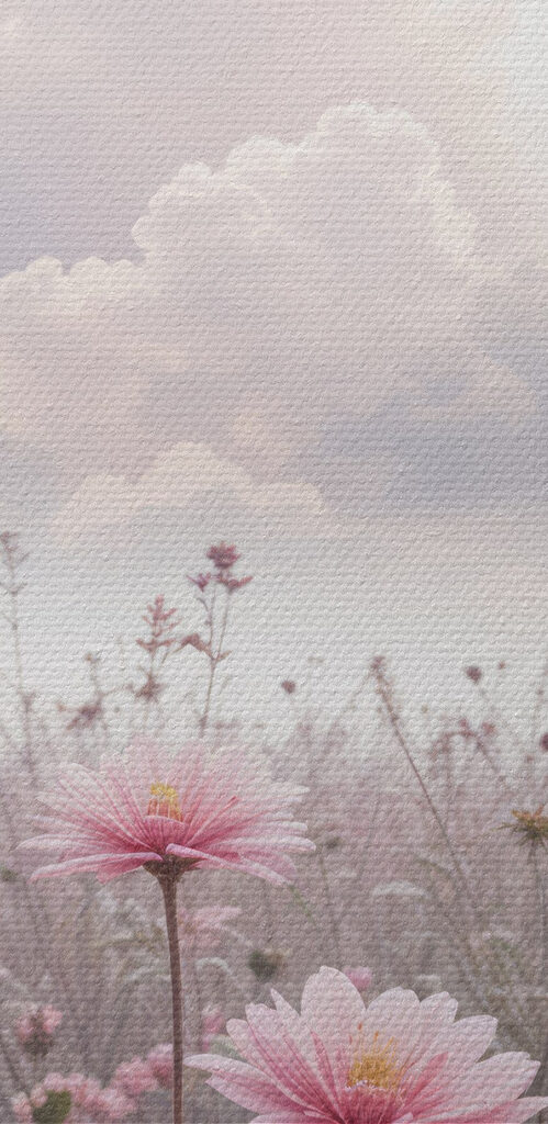 Field of pink flowers