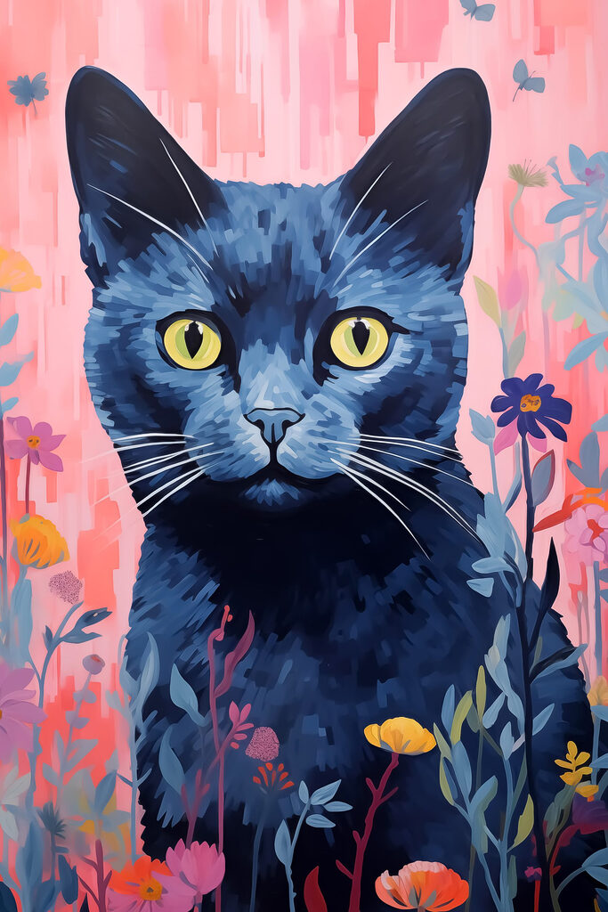 Painting of a cat Painting of a cat