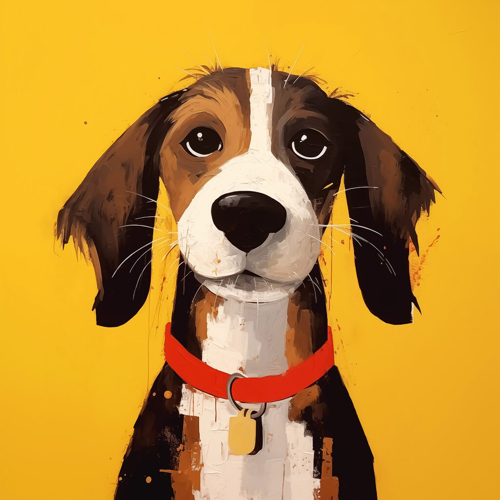 Painting of a dog Painting of a dog