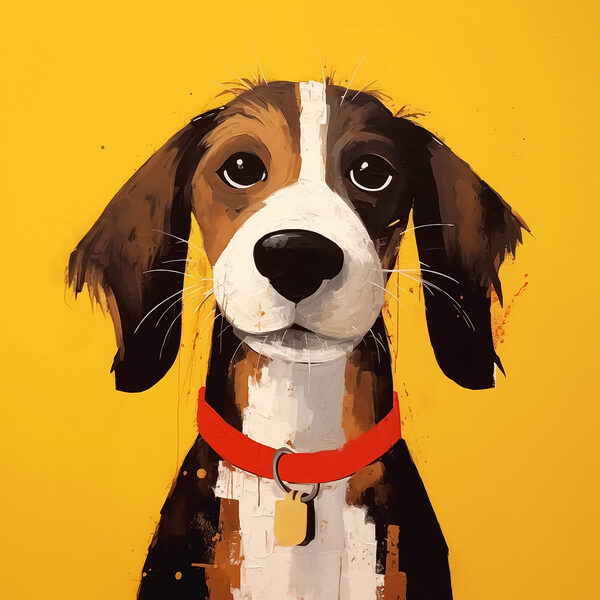 Painting of a dog Painting of a dog