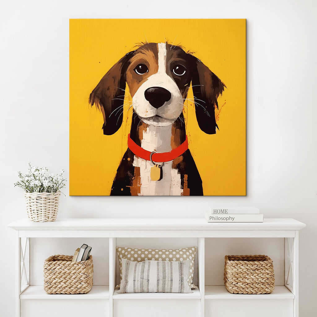Painting of a dog Painting of a dog