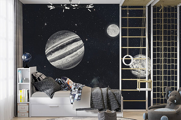 Planetas en el espacio con estrellas Planetas en el espacio con estrellas