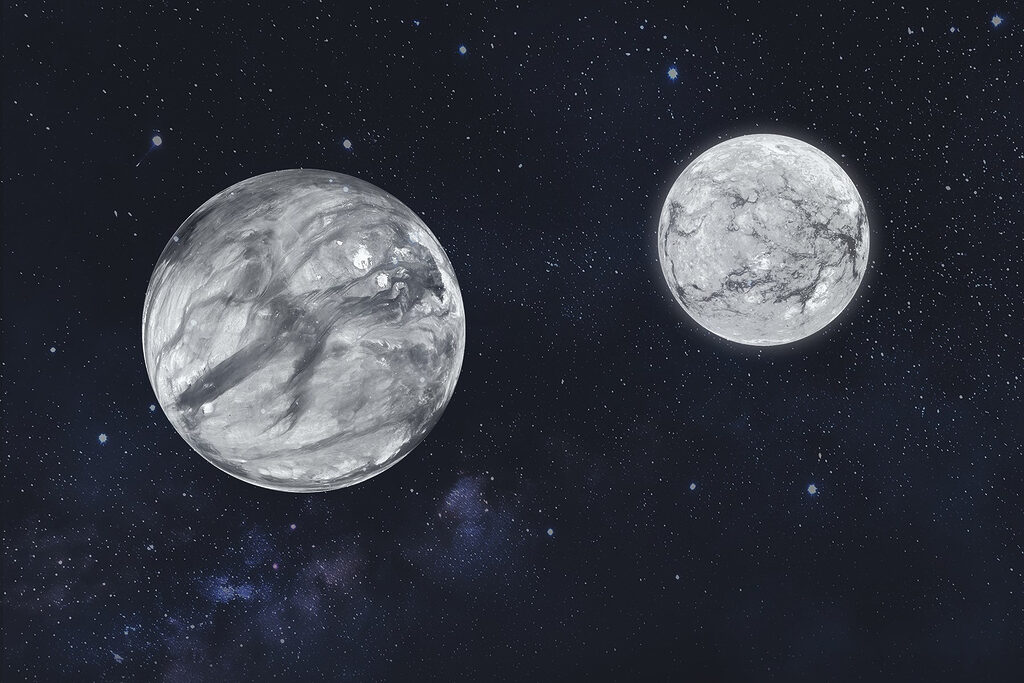 Dos planetas en el espacio Dos planetas en el espacio