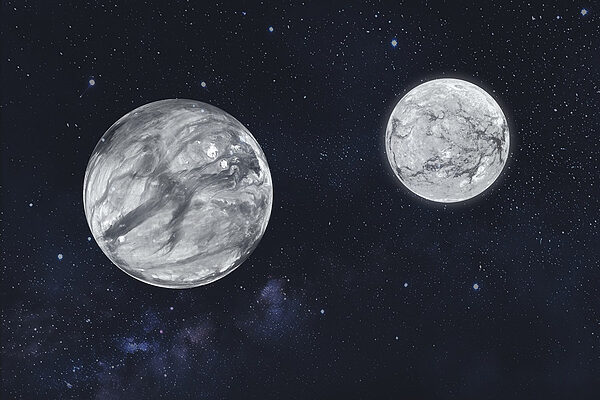 Dos planetas en el espacio Dos planetas en el espacio