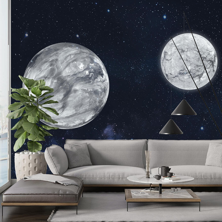 Dos planetas en el espacio