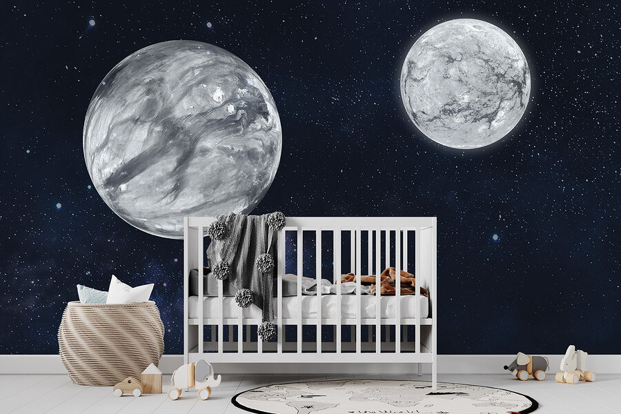 Dos planetas en el espacio