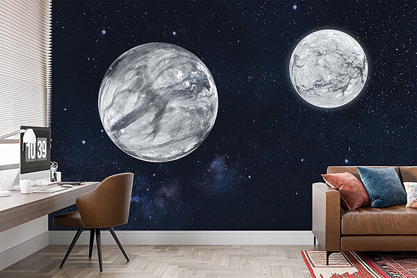 Dos planetas en el espacio Dos planetas en el espacio