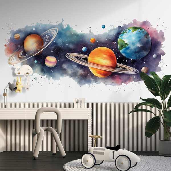 Planetas y estrellas en el espacio Planetas y estrellas en el espacio