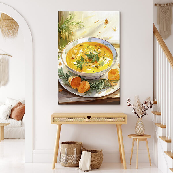 Cuadros Un plato con un cuenco de sopa y verduras (SKU: s41171) Cuadros Cuadros Un plato con un cuenco de sopa y verduras (SKU: s41171)