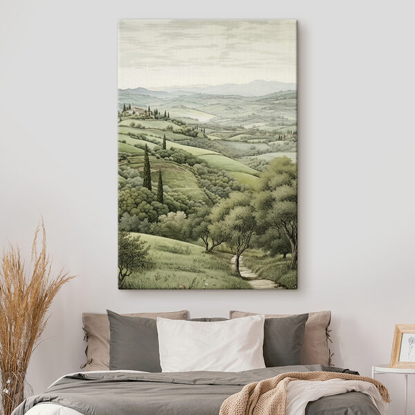 Cuadros Paisaje con árboles y una casa (SKU: s41222) Cuadros Cuadros Paisaje con árboles y una casa (SKU: s41222)