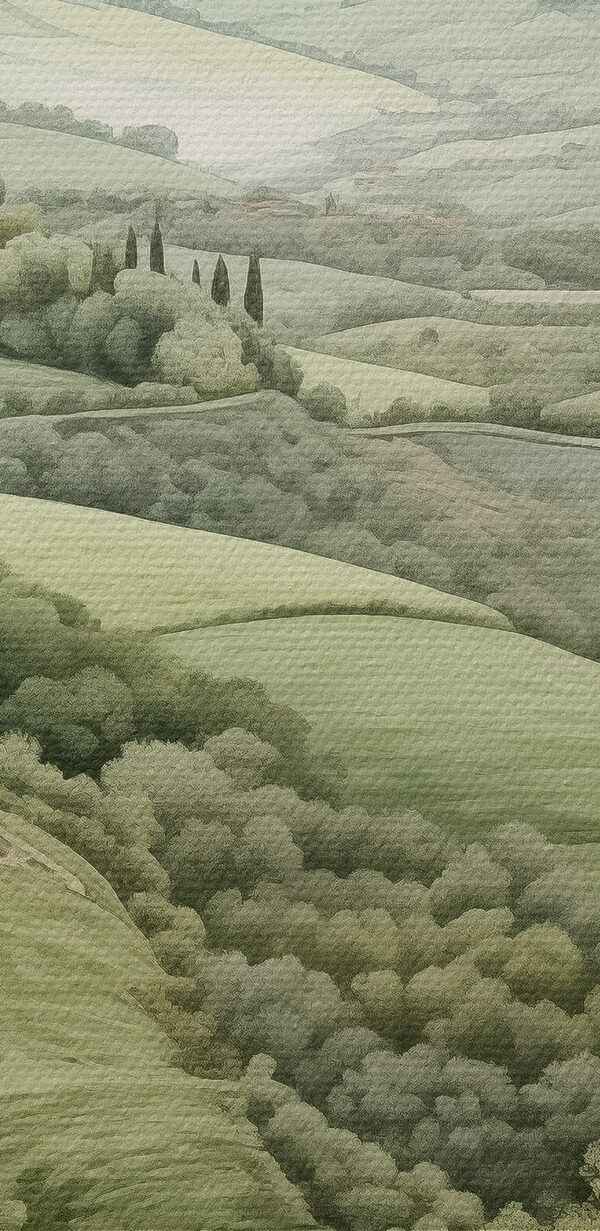 Landscape with trees and a house Landscape with trees and a house